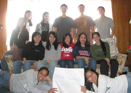 College group at retreat